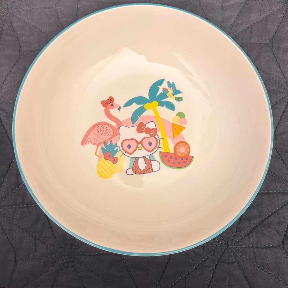 Hello Kitty Summertime Fun Ceramic Bowls 9in Sanrio 2023 Set Of 4 Bowls